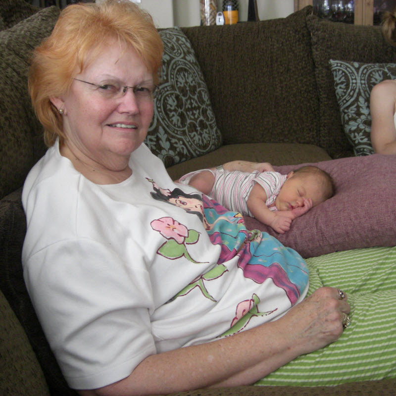 Gram with baby Kaitlyn